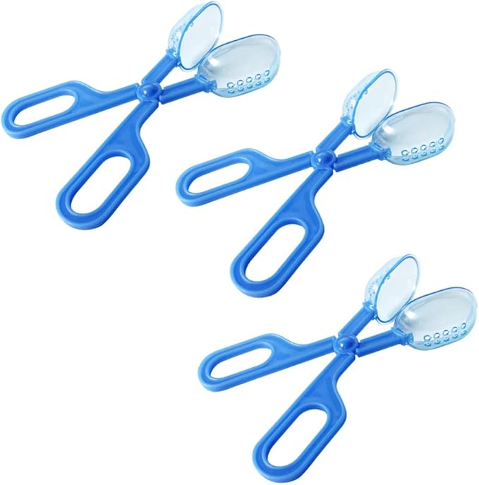 Ximimark 3 pcs Classic Aquarium Litter Blue Clear Reptile Poop Clamp Tool Kit New