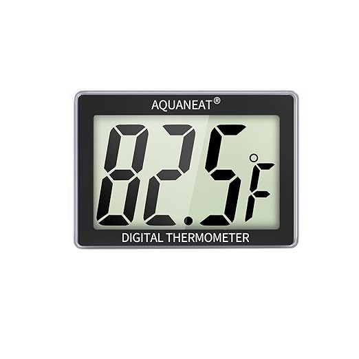 AQUANEAT Aquarium Thermometer, Fish Tank Thermometer, Aquarium Digital Temperature Gauge, with Large LCD Display (1 Pack)