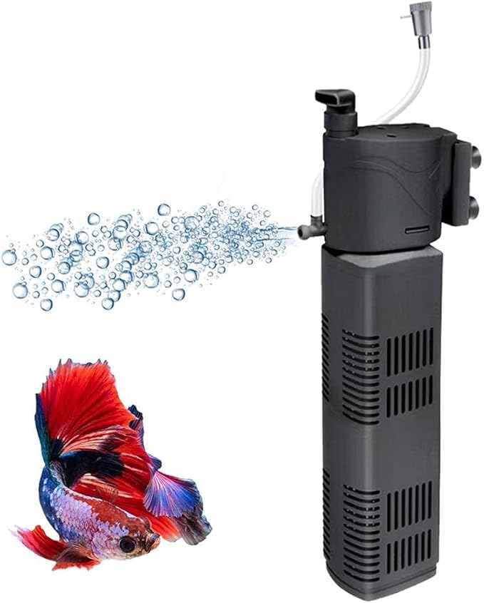 TechnologyMatter 260 GPH Aquarium Internal Filter Submersible for (Up to 90 Gallon) Fish Turtle Reptile Tank Pond