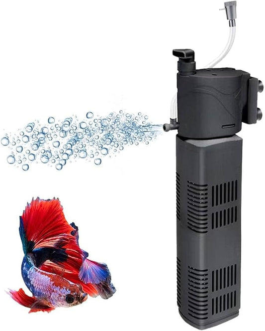 TechnologyMatter 260 GPH Aquarium Internal Filter Submersible for (Up to 90 Gallon) Fish Turtle Reptile Tank Pond
