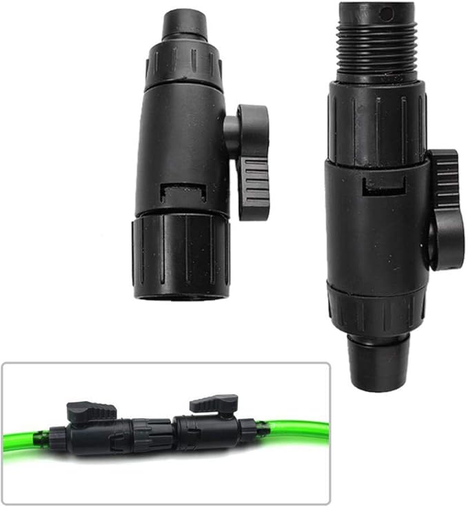 Pssopp Aquarium Hose Valve Pipe Valve Fish Quick Release Connector Aquarium WaterControl Valve Pipe Connector Adapter with Quick Release Handle(12 to 16mm)