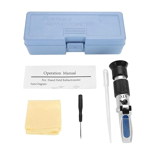 Salinity Refractometer for Seawater and Marine Fishkeeping Aquarium, Saltwater Tester Hydrometer, Dual Sacle 0-100ppt & 1.000-1.070 Specific Gravity with ATC Automatic Temperature Compensation