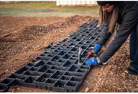 GEOPAVE Gravel Porous Paver, Gravel Driveway, Patio, Storage Pad (DIY) 4 Pack - Yardfully