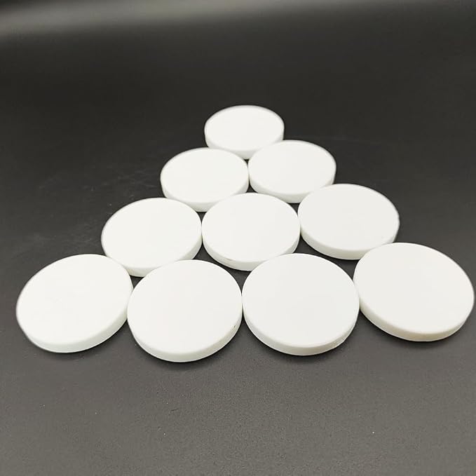 1.6 Inch Ceramic Coral Frag Plugs Coral Frag Tiles Base Disc - 10 Pack | Round | 40mm(1.57 inch)| White