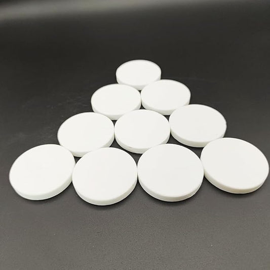 1.6 Inch Ceramic Coral Frag Plugs Coral Frag Tiles Base Disc - 10 Pack | Round | 40mm(1.57 inch)| White