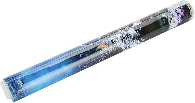 Fish Tank Poster, PVC Adhesive Fish Tank Decorations Pictures Aquarium Fish Tank Background Poster Underwater Backdrop Decoration Paper (122 * 61cm)