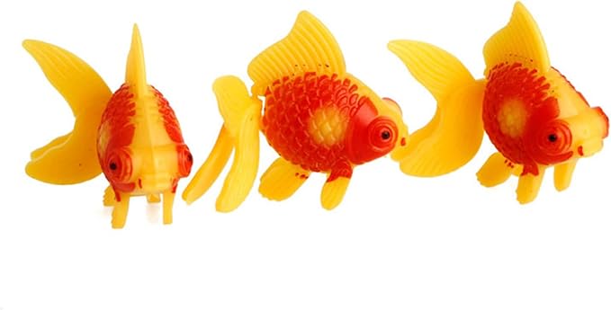 3Pcs Artificial Fish Aquarium Moving Gold Set Ornaments for for Tank Fake Colorful for Bowl Aquarium Heater Light Thermometers Gravel Sand Decorations Filter Fish Tank Air