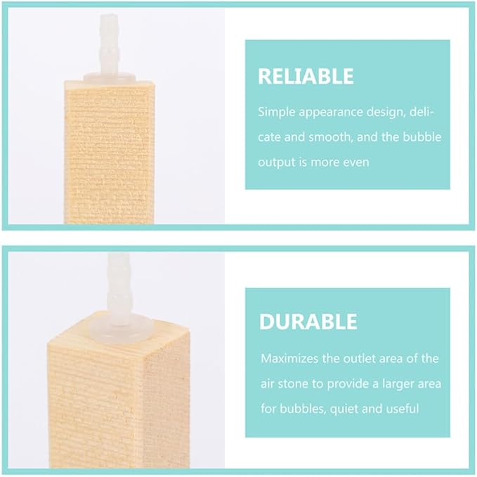 balacoo 4pcs Wooden Bubble Stone for Aquarium Natural Bubbler for Fish Tanks Oxygen Levels for Hydroponic Systems Maximizes Bubble Area Protein Skimmer Accessory