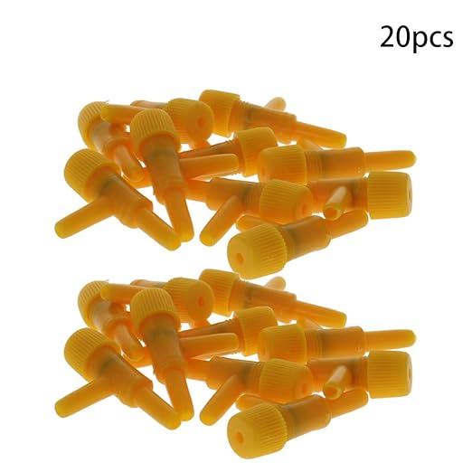 MroMax Aquarium 2 Way Air Line Plastic Regulator Connector for Fish Tank Pump 4mm/0.16", Yellow 20 Pcs