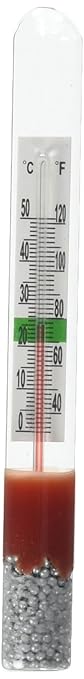 Penn-Plax Therma-Temp Standing Thermometer - Easy to Read - Accurate Aquarium Temperature Gauge with Weighted Base for Upright Placement - Safe for Freshwater & Saltwater Tanks - Clear, 4.25 Inches