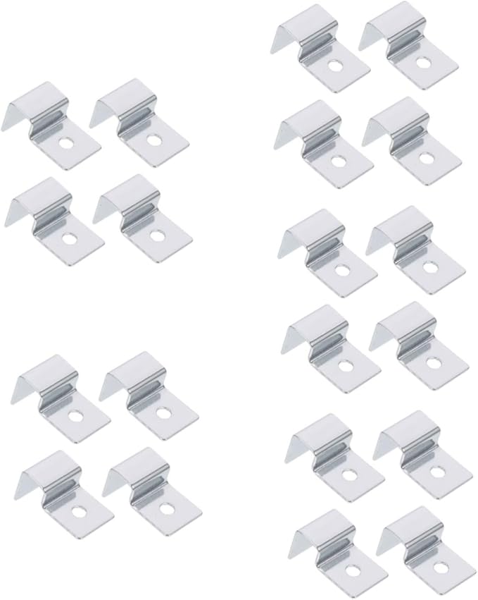 Kisangel 20pcs Stainless Steel Fish Tank Lid Support Racks Aquarium Cover Clips Secure Glass Lid Holders for Aquariums and Fish Mouth Clamps for Thick Glass