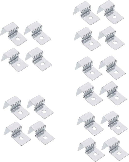 Kisangel 20pcs Stainless Steel Fish Tank Lid Support Racks Aquarium Cover Clips Secure Glass Lid Holders for Aquariums and Fish Mouth Clamps for Thick Glass