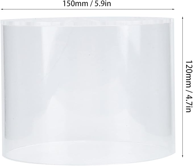 Acrylic Transparent Coral Feeder Cover, Shrimp Device for Aquarium Fish, Safe Coral Environment, to and Observe Coral Health (150mm)