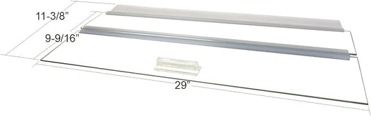 Glass Canopy for Aquariums with and Without Center Braces, 5 Gallon to 200 Gallon Aquariums (Tank Without Center Brace, 30" L x 12" W)