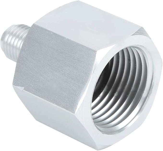 Aluminum CO2 Cylinder Adapter, 3/8 to CGA320 Regulator Adapter, Pneumatics Connector Fitting Converter Accessories for Homebrew Beer Aquarium (3/8 to W21.8)