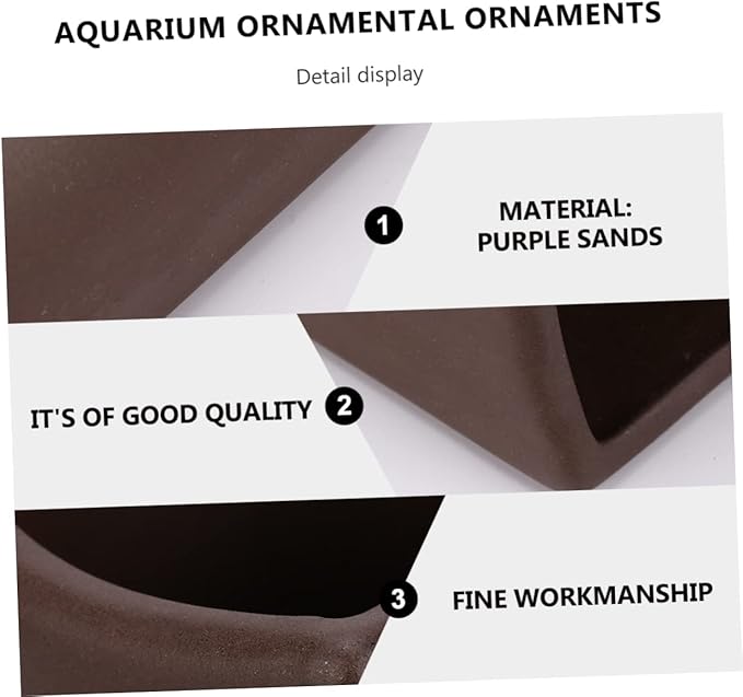 NOLITOY 1pc Fish Shelter Habitat Decoration for Aquariums Flat Bottom Fish Tank Ornament Sands Props for Shrimp Breeding and Natural Environments
