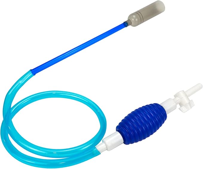 2sets Aquarium Siphon Water Changer Fish Tank Gravel Cleaner with Long Nozzle for Cleaning Changing Water (Blue)