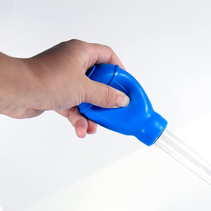 DFsucces Fish Tank Cleaning Tools, Mini Manual Fish Tank Water Changer Aquarium Dropper,Extendable Fish Tank Cleaning Waste Remover, for Fish Tank(45cm/1Pcs)