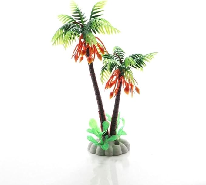 1Pc Mini Coconut Palm Tree, Artificial Aquarium Plants, Aquatic Water Weeds, Aquarium Decoration, Fish Tank Water Plant Grass Ornament