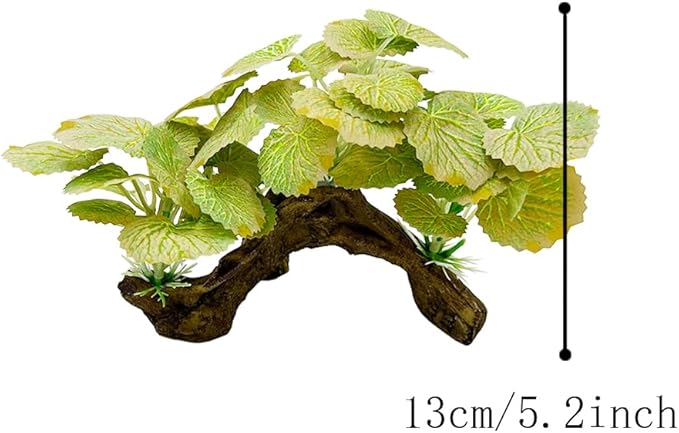 Fish Tank Decorations Aquarium Decor Ornaments Betta Silk Leaf pad Hammock Artificial Driftwood Cave Goldfish Bowl Accessories