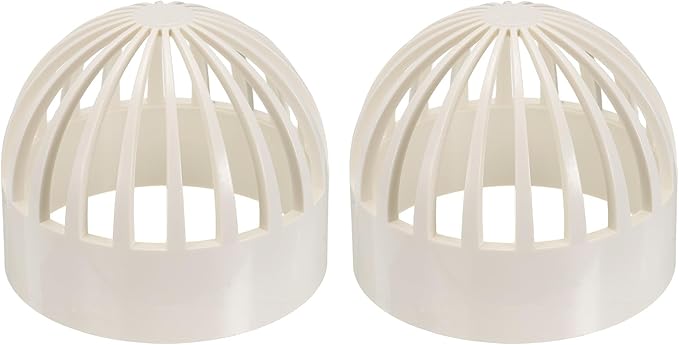 PATIKIL 4.3 Inch (110mm) Fish Cover Permeable Cap, 2 Pcs PVC Breathable Cap Aquarium Guard Fish Tank Intake Cover, White