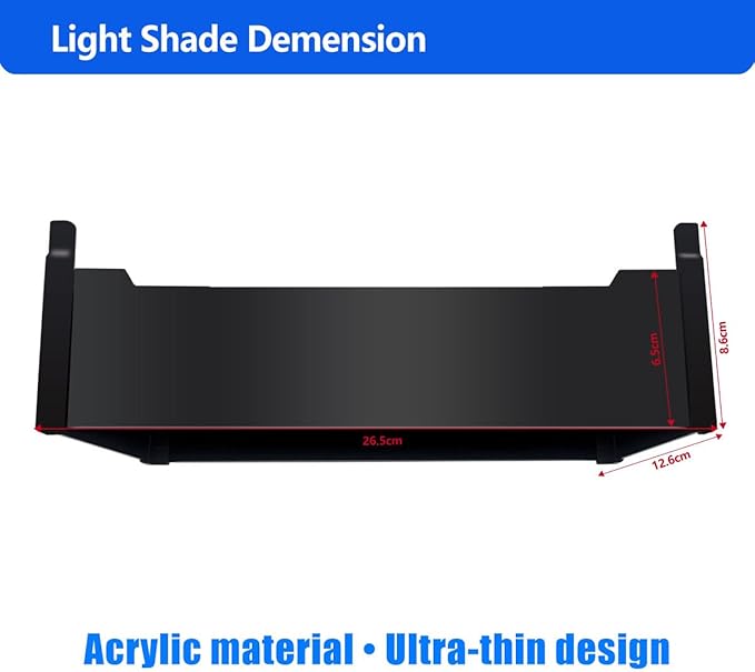 PopBloom Reef Aquarium Led Light Shade and Diffuser for RL180 LED Aquarium Light Marine Reef Coral Tank LED Saltwater Reef Aquarium Light Shade
