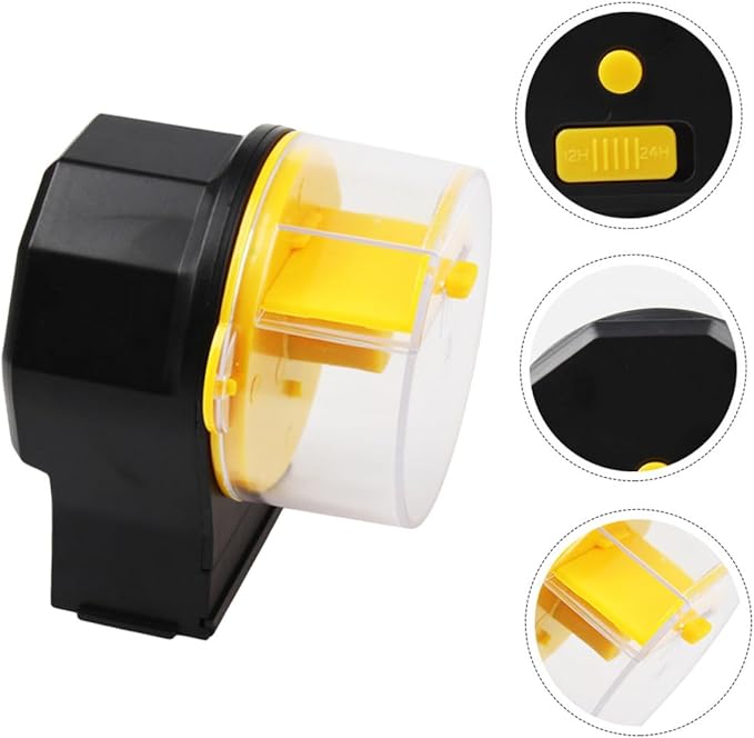 Artibetter Automatic Fish Feeder for Aquarium Small Tank Adjustable Timer Fish Food Vacation Feeder Yellow Without Battery