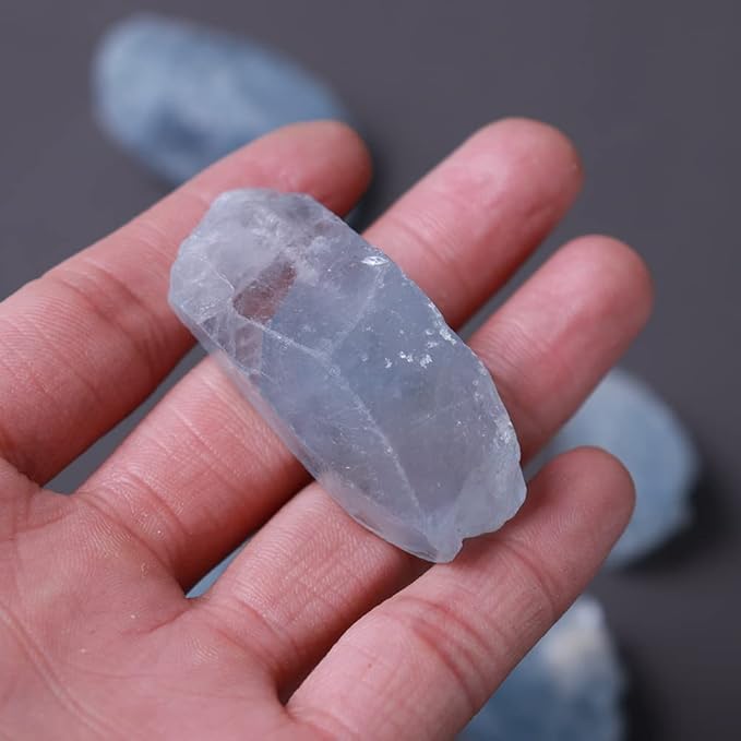 50g/Bag Natural Crystal Stone Blue Celestite Tumbled Chips Crushed Stone Healing Jewelry Making Home Decor Or Fish Tank Stone (Size : 50g)