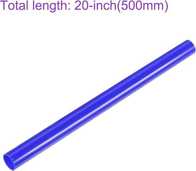 DMiotech 21mm x 25mm 20" Dark Blue Acrylic Pipe Rigid Plastic Tubing for Aquarium Water Pipe, Water Cooling System, Plumbing