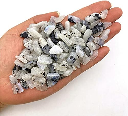 50g Natural White Moonstone Labradorite Crystal Gravel Rock Quartz Crystal Fish Tank Natural Quartz Crystals