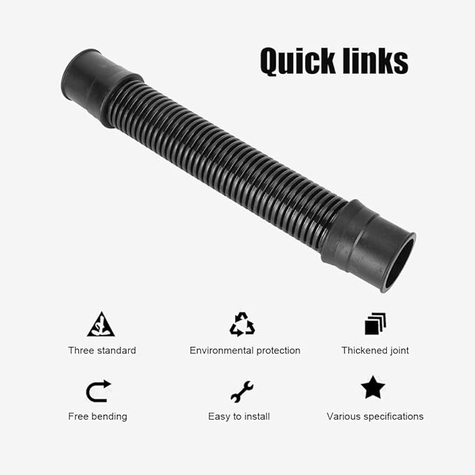 Aquarium Hose 25mm ID PVC Corrugated Tubing for Waterfall Pump Connection Reliable , 360掳 Flexible Bend Prevents Leaks, Fish Tank Water Supply System Maintenance