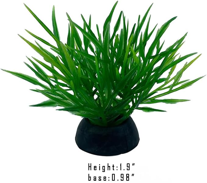 10 PCS Artificial Aquarium Plants, Green Fish Tank Decorations, Plastic Plants for Household and Office, Various Sizes