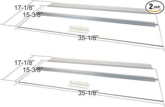Glass Canopy for Aquariums with and Without Center Braces, 10 Gallon to 200 Gallon Aquariums (Tank with Center Brace, 72" L x 18W)