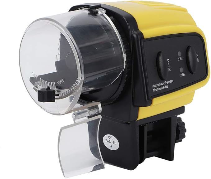 Portable Digital Automatic Electric Plastic Timer Feeder, Fish Aquarium Feeder, Feed Amount with Two Installation Ways, ABS Material for and