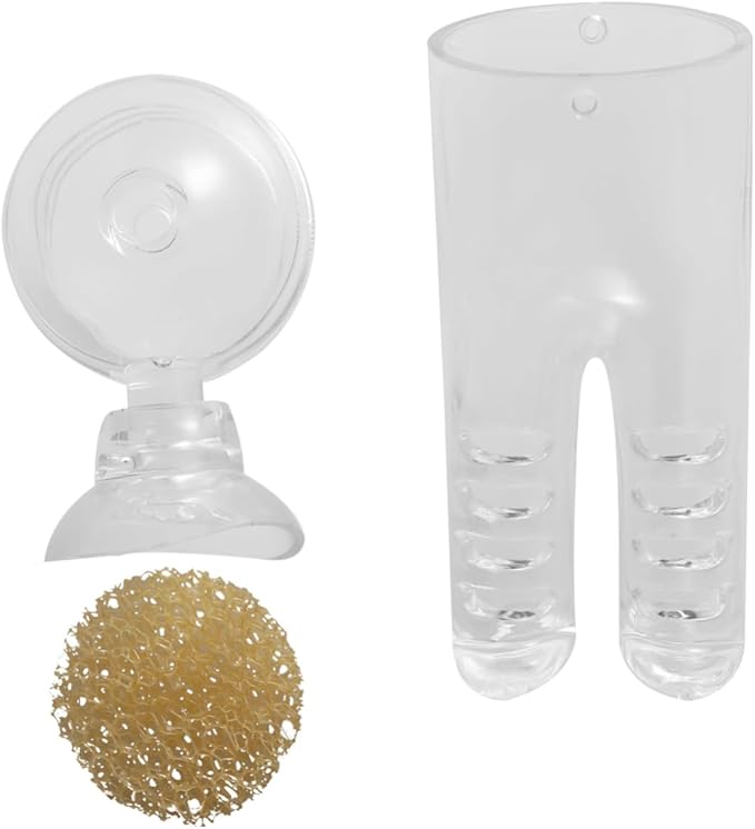 Aquarium Automatic Feeder Fish Food Feeder with Cover Shrimp Cup Easy to Install Odorless