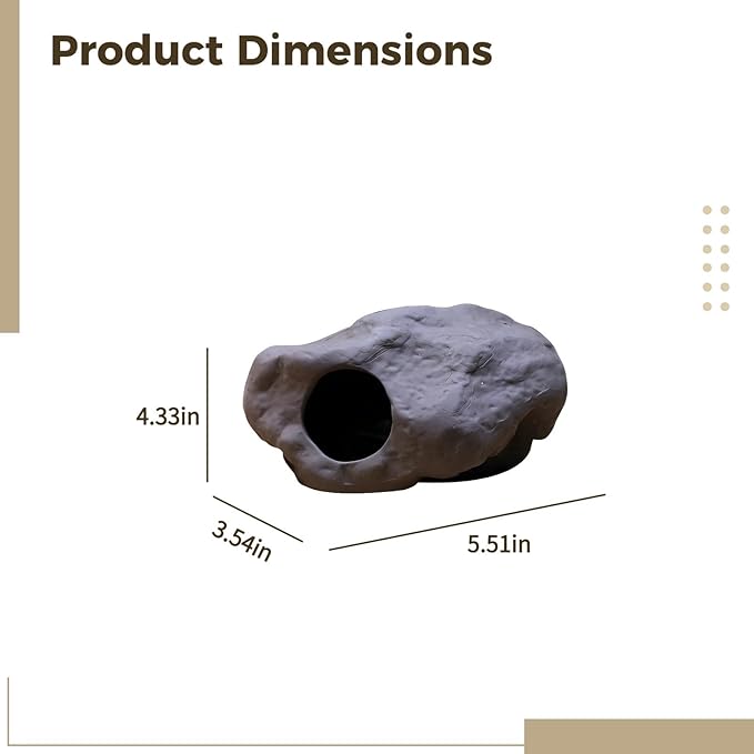 Opening Ceramic Cave Shelter, Sand Fish and Shrimp Safe House, Great Aquarium Decoration for Fish, Shrimp, Cichlid Breeding, and Parrot Spawning