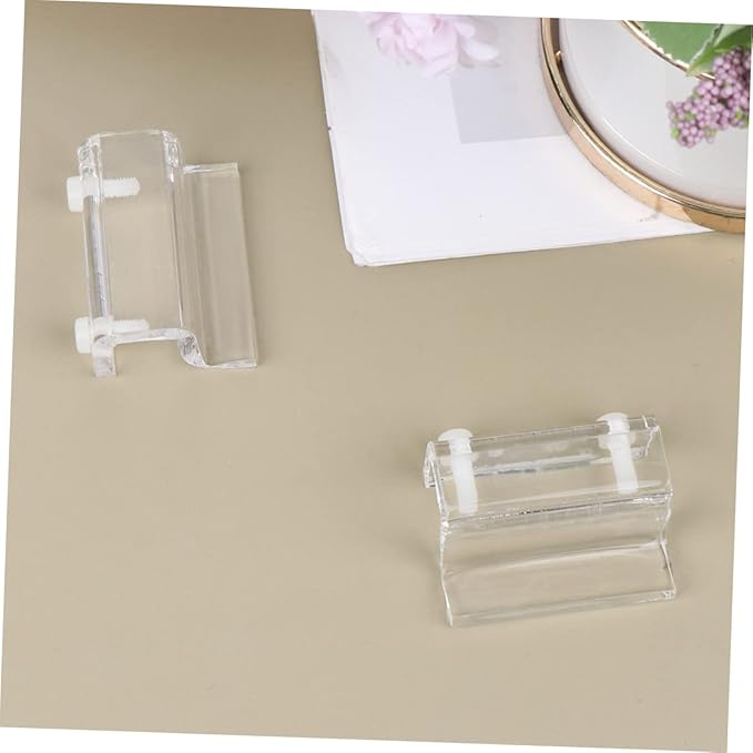 BESPORTBLE 12pcs Acrylic Fish Tank Cover Support Bracket Aquarium Holder for Open Tanks Turtle Pet White