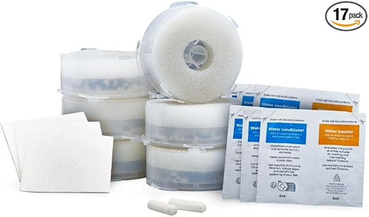 biOrb Service Kit Value Pack, Genuine Aquarium Replacements with 6 Filter Cartridges, 3 Non-Abrasive Cleaning Pads, 2 Air Stones, and Essential Water Treatments