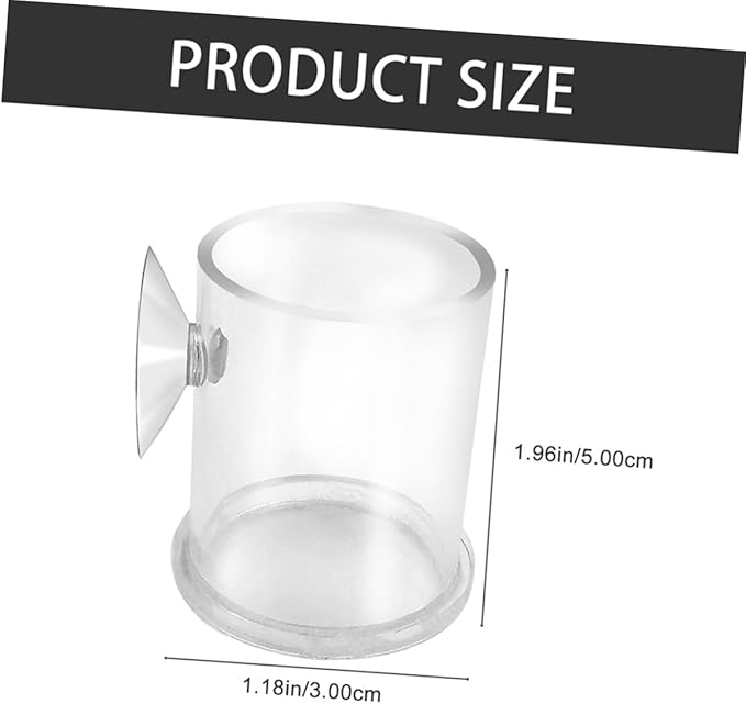 TOYANDONA Acrylic Aquarium Fish Feeder with Suction Cup 30mm Filter Mesh Feeding Ring for Small Fish Tank Automatic Feeding Accessory for Guppy