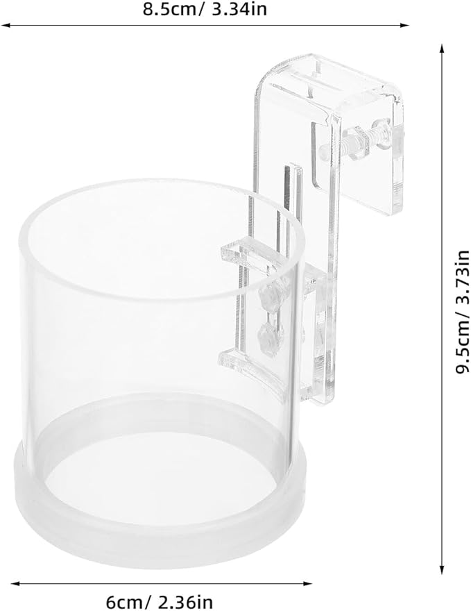 SHINEOFI Aquarium Fish Feeder Ring Fish Tank Feeding Circle Acrylic Feeder with Large Hook for Automatic Feeding Suitable for Freshwater