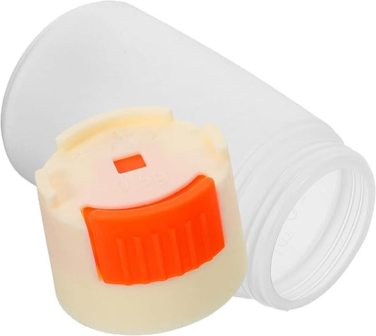 Fish Feeder Bottle for Small Aquarium, Non-Automatic Metering Feeding Container, Beige Moisture-Proof Fish Food Dispenser for Goldfish and Turtle Tanks
