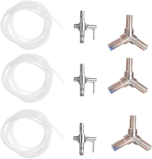 BESPORTBLE Fish Tank Distributor Kit 9Pcs Aquarium Air Pump Accessories with Hose Connectors Splitter for Aquarium Oxygen Pump