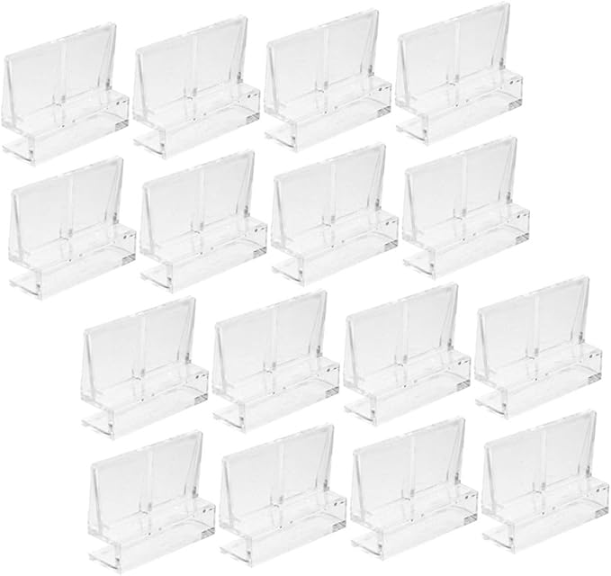 BESPORTBLE 32pcs Acrylic Aquarium Lid Clips Fish Tank Cover Bracket Easy Install Rimless Tank Support High Strength Clips for Fish Aesthetic