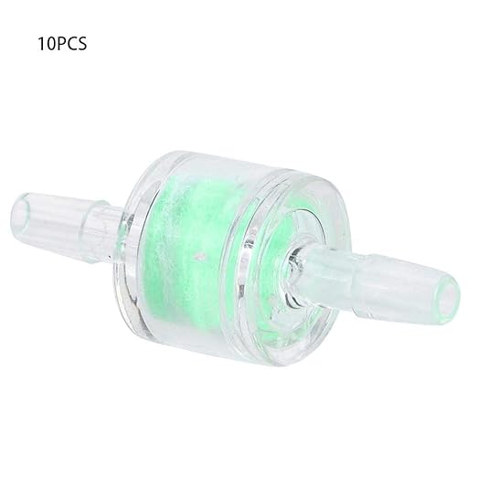 Silicone Tube Filter, 10pcs ABS Green Aquarium Water Pump Silicone Tube Filter, Fish Tanks Hose Cleaning Filtration Supplies for Aquarium, Fish Tanks(4mm)