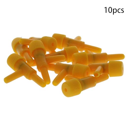 MroMax Aquarium 2 Way Air Line Plastic Regulator Connector for Fish Tank Pump 4mm/0.16", Yellow 10 Pcs