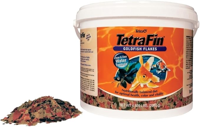 Tetra Goldfish Flakes, Nutritionally Balanced Diet For Aquarium Fish, Vitamin C Enriched Flakes, 4.52 lbs oz