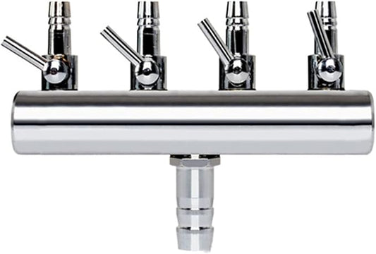 Aquarium Air Valve 4 Way Inline Manifold Air Flow Pump Tubing Splitter Lever Control Valve