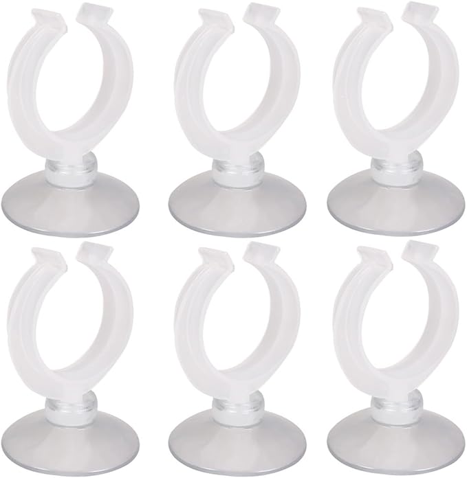 Abaodam 6 Pcs Window Candle Suction Cups Clamp Christmas Candle Suction Cups Holder - Aquarium Isolation Clip Air Hose Tube Holders Clamps for Fish Tank 32mm