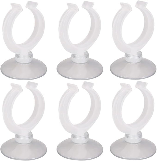 Abaodam 6 Pcs Window Candle Suction Cups Clamp Christmas Candle Suction Cups Holder - Aquarium Isolation Clip Air Hose Tube Holders Clamps for Fish Tank 32mm