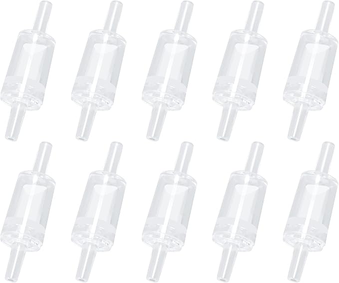 AQUANEAT Aquarium Check Valve, One Way Non Return Valve for Air Pump, Fish Tank Accessories, 10pcs (Clear)